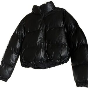 Wilfred Black Cropped Puffer Jacket